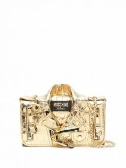 Moschino biker leather shoulder bag