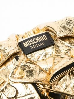 Moschino biker leather shoulder bag