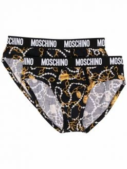 Moschino chain-print two-pack boxer briefs