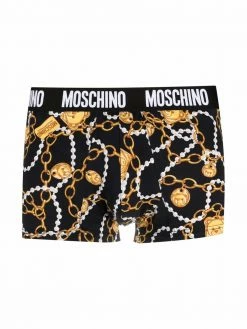 Moschino chain-print cotton boxer briefs