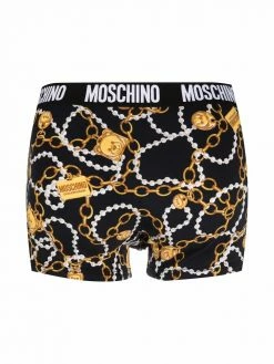 Moschino chain-print cotton boxer briefs