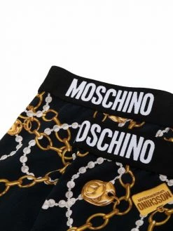 Moschino chain-print cotton boxer briefs