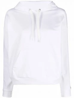 Moschino logo stripe cotton hoodie