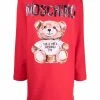Moschino long-sleeve teddy bear print dress