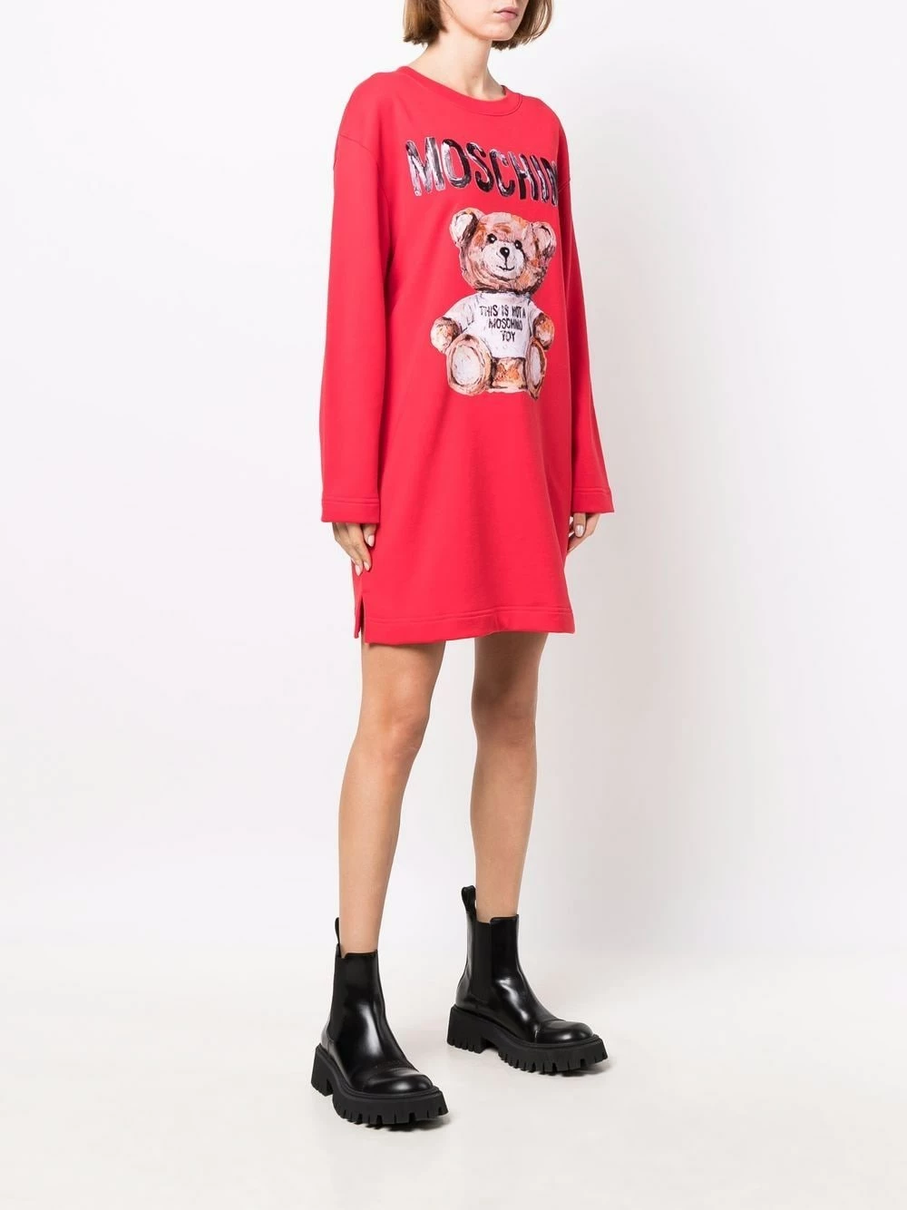 Best reviews of โจ Moschino Long sleeve teddy bear print ๐ dress ๐ 5 Moschino long-sleeve teddy bear print dress