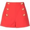 Moschino button-embossed flared shorts