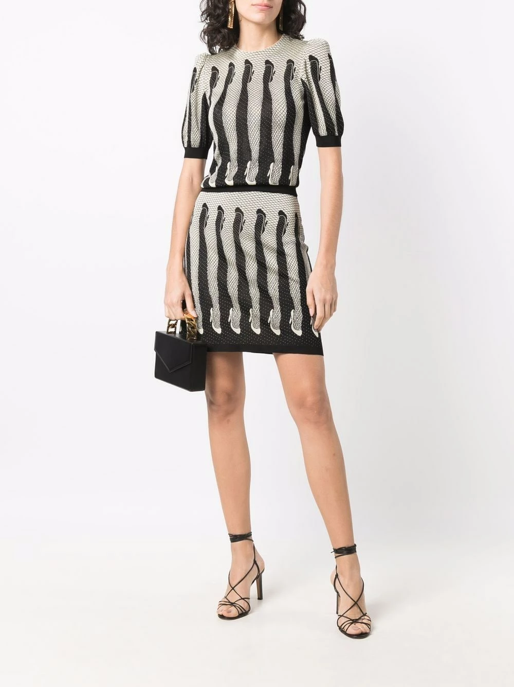 Discount ๐คฉ Moschino Legs print knitted ๐ skirt ๐ 4 Moschino legs-print knitted skirt
