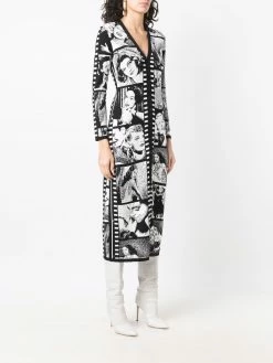 Moschino photograph-print knitted dress