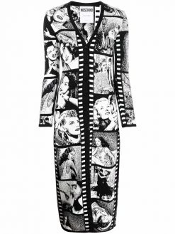 Moschino photograph-print knitted dress