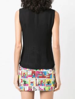 Moschino Teddy button silk top