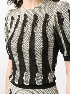 Moschino legs-print knitted top