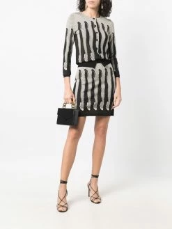 Moschino leg-print cropped cardigan