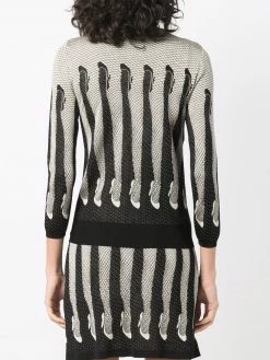 Moschino leg-print cropped cardigan