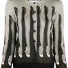Moschino leg-print cropped cardigan