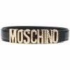 Moschino pearl logo plaque belt