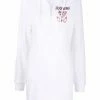 Moschino logo-print hooded sweater dress