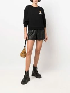 Moschino teddy bear-print crew neck jumper