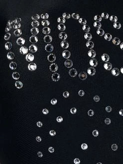 Moschino rhinestone-logo detail swimsuit