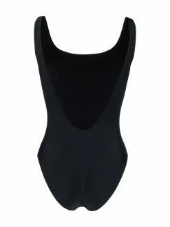 Moschino rhinestone-logo detail swimsuit