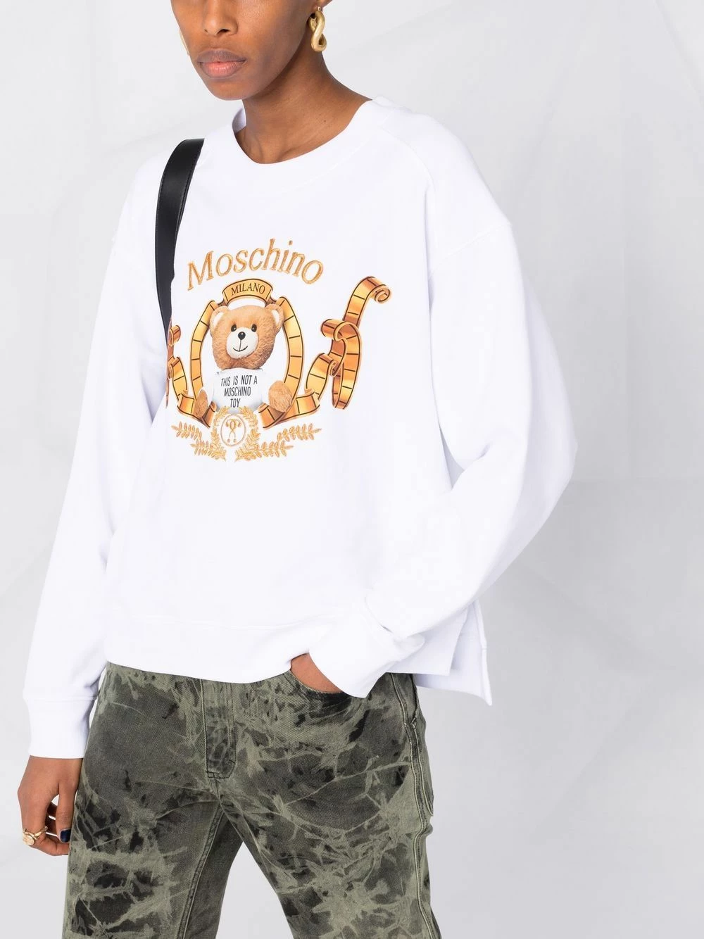 Best Sale 💯 Moschino Teddy Bear logo printed sweatshirt 😀 7 Moschino Teddy Bear logo printed sweatshirt