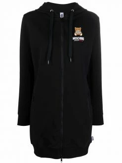 Moschino logo-print zip-up hoodie