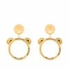 Moschino clip-on bear-drop earrings