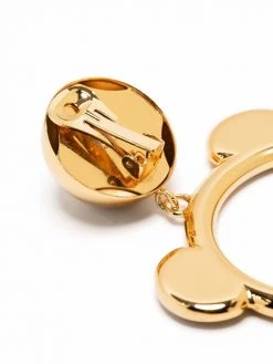 Moschino clip-on bear-drop earrings
