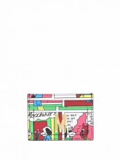 Moschino comics-print leather cardholder