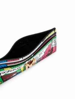 Moschino comics-print leather cardholder