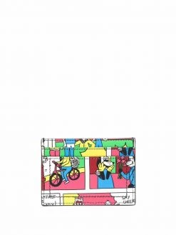Moschino comics-print leather cardholder