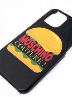 Moschino logo burger phone case
