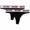 Moschino logo band thongs pack of 2