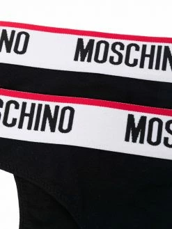 Moschino logo band thongs pack of 2