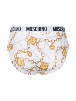 Moschino logo print briefs