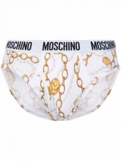 Moschino logo print briefs