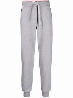Moschino logo-trim cotton track pants