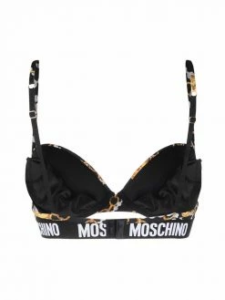 Moschino logo print bra