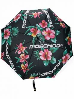 Moschino floral logo-print umbrella
