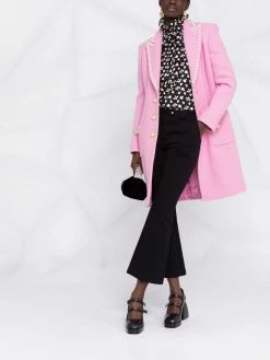 Moschino faux-pearl embellished coat