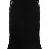 Moschino Couture biker wool crepe skirt
