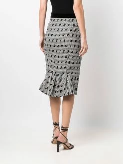 Moschino numbers-print pencil skirt