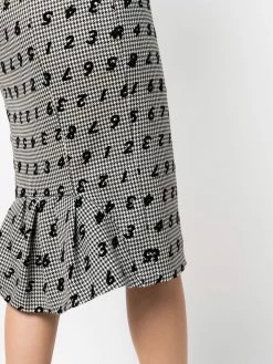 Moschino numbers-print pencil skirt