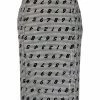 Moschino numbers-print pencil skirt