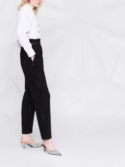 Moschino high-waisted pinstripe-print trousers