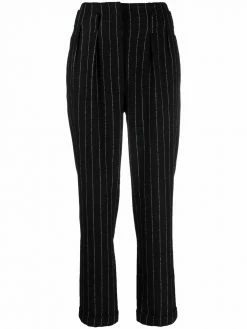 Moschino high-waisted pinstripe-print trousers