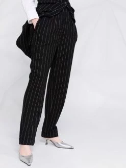 Moschino high-waisted pinstripe-print trousers