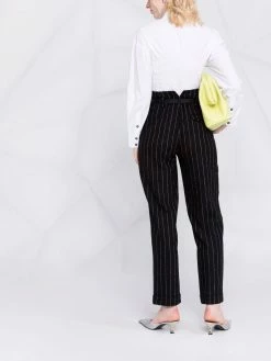 Moschino high-waisted pinstripe-print trousers
