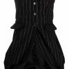 Moschino pinstripe-print corset top