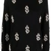 Moschino Pearls dollar embroidered pullover