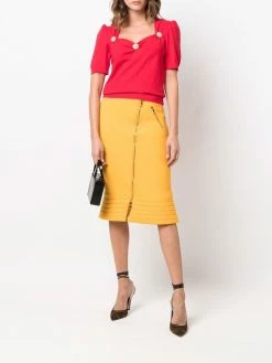 Moschino knitted zip up skirt